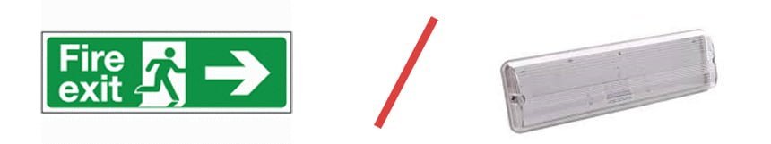 Emergency lighting, Emergency Fire exit sign