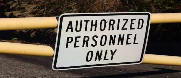 No one allowed except authorized one
