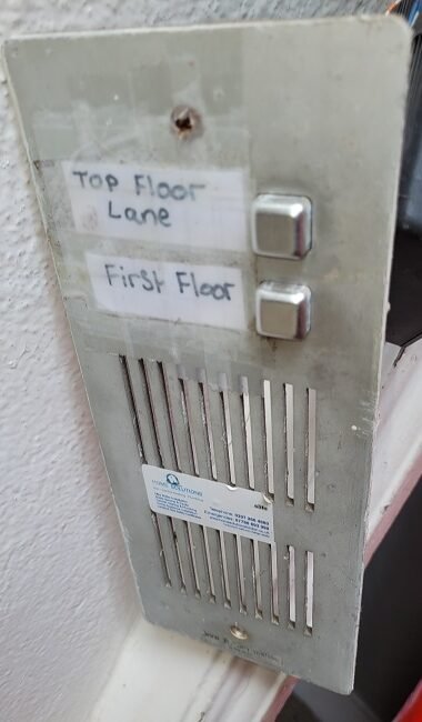 Old Audio Door Intercom panel 2 Faulty old audio intercom phone