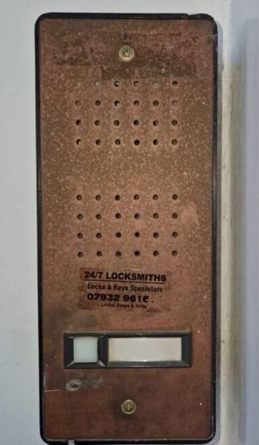 Old Audio Door Intercom Broken old Audio door entry panel